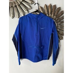 Nike Kids Royal Blue Hooded Pullover Anorak Jacket Windbreaker Size XL